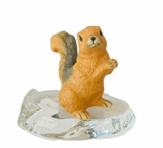 Franklin mint figurine arctic animal snow baby babies Austria glass Squirrel nut - £31.25 GBP