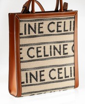 Celine Small Cabas Vertical Canvas Tote Leather Trim 2022 Nice Condition - $1,188.00