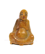 Vintage Onyx Marble Good Luck Buddha Sitting Figurine 3.5&quot; X 2.5&quot; Hand C... - £8.00 GBP