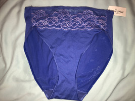 Soma  microfiber lace blue iris High Leg panty  S - $16.82