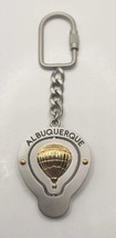 Vintage Albuquerque New Mexico Souvenir Gold Tone Swivel Keychain C-13 - £8.11 GBP