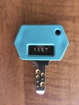 OEM PACHISLO SLOT MACHINE SECURITY DOOR KEY # 1667 for Bellco Super Bingo 2 - £23.58 GBP
