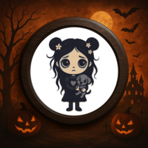 Girl in black clothes for Halloween - Cross stitch pattern PDF - $5.00