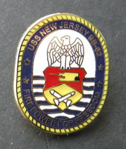 Uss New Jersey Battleship BB-62 Us Navy Emblem Lapel Pin Badge 1 Inch - £4.50 GBP