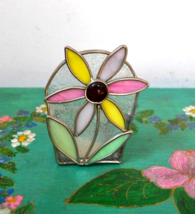 Stained Glass Candle Holder Floral - £28.40 GBP