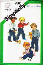 Vintage 1980 Toddler&#39;s SHIRT, PANTS &amp; VEST Pattern 9885-s Size 1/2, &amp; 1 ... - £9.43 GBP