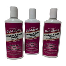 3x Original Gel-Gloss Kitchen &amp; Bath Cream Wax Polish 8 oz ea Tubs Showe... - $311.14 MXN