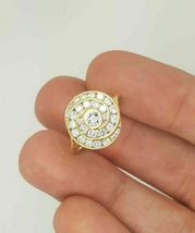 Vintage Estate 18K Yellow Gold Over Round Diamond Spiral Twist Flower Ring 2.1Ct - £90.48 GBP