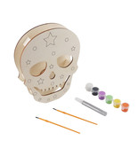 MAKE YOUR OWN LIGHT UP SKULL, HALLOWEEN DECORATION, 7.6x9.8&quot; MDF SKULL -... - €5,23 EUR