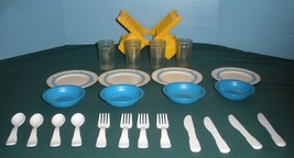 Vtg. Fisher Price Fun with Food #2107 Family Dinnerware Comp./EXC++-NR M... - $65.00