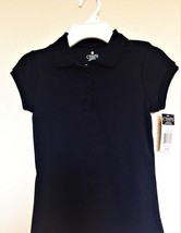 Chaps Girls Navy Blue Short Sleeve Polo  S(7) School Uniform - £8.21 GBP