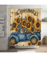 TIPIPARK Sunflower Shower Curtain 72x72 Waterproof Polyester with 12 Hooks - €12,86 EUR
