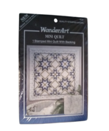 WonderArt stamped Mini Quilt with backing #9102 Floral Starburst 36x36&quot; - $22.76