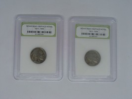 2 Pack Lot Indian Head Buffalo Nickel Old 5 Cents Coin Slabbed INB Certified - £9.07 GBP