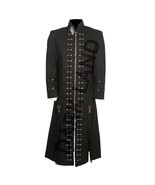 Pinhead Long Gothic Coat Mens Bondage Full Length Black Cotton Coat Safe... - $168.00
