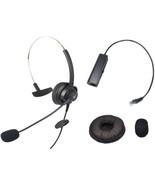 Call Center Hands Free RJ9 Headset Headphone Monaural Mic Mircrophone No... - $32.76