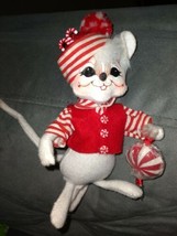 Annalee Doll Christmas Peppermint Boy Mouse Christmas Figure Decoration Holiday  - £23.73 GBP