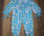 NEW Boutique Baby Girls Floral Blue Long Sleeve Romper Jumpsuit - £13.58 GBP