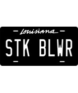 Louisiana Black Cursive  License Plate Custom Car Bike Motorcycle Moped Tag - $202.83 MXN+