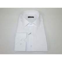Men's Shirt By CASILA Turkey Cotton Blend Long Sleeves 501990-09 Solid White image 3