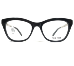 Nine West Eyeglasses Frames NW8005 001 Black Silver Cat Eye Full Rim 51-17-135 - £36.38 GBP