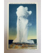 Vintage Postcard Old Faithful Geyser Yellowstone National Park Haynes Un... - €11,13 EUR