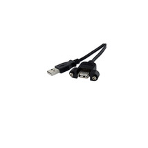 STARTECH.COM USBPNLAFAM3 3FT PANEL MOUNT USB EXTENSION FEMALE TO MALE CABLE - £27.28 GBP