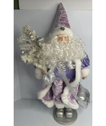 21&quot; Santa Claus Christmas Jolly St. Nick Light Purple Solver Display Figure - $39.55