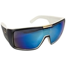 Black Dragon Lazerface Sunglasses Blue Green Lens Shield Trolls Gold - €33,65 EUR