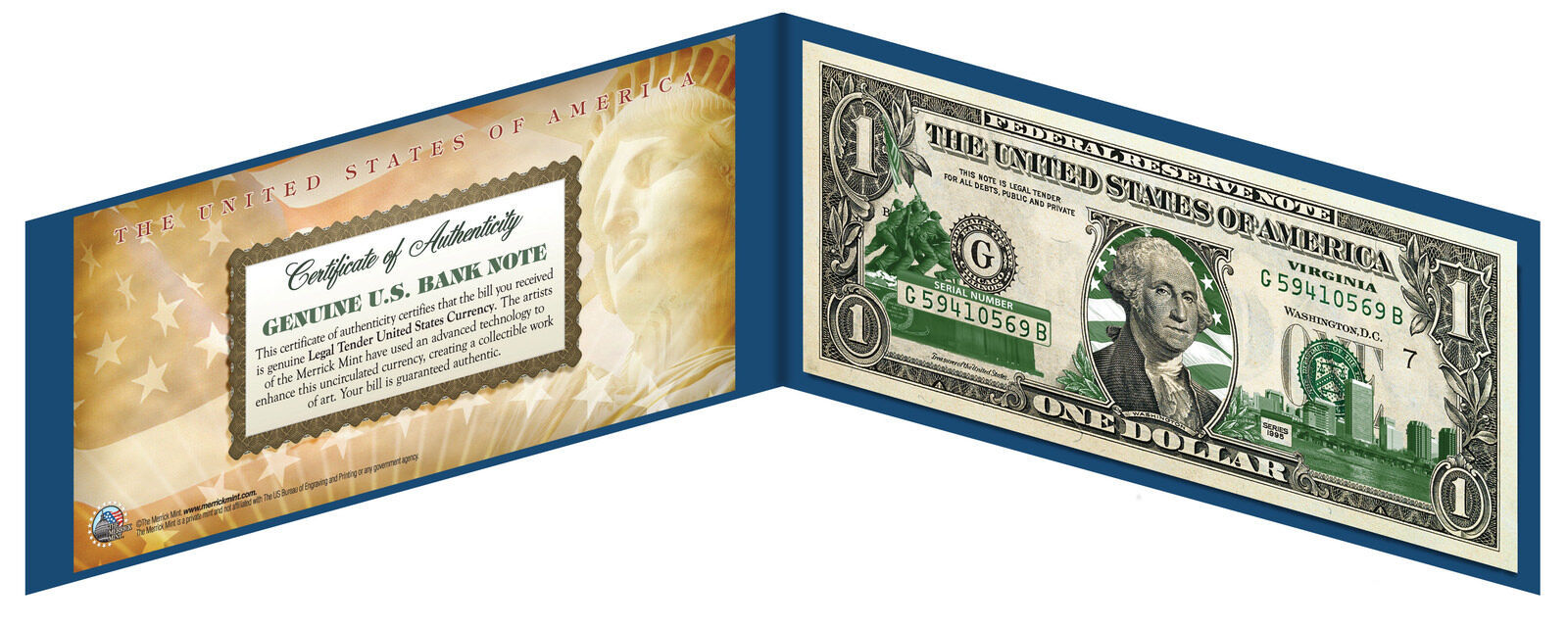VIRGINIA State $1 Bill *Genuine Legal Tender* U.S. One-Dollar Currency *... - $12.16