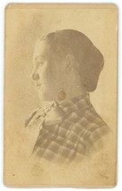 CIRCA 1870&#39;S CDV Stunning Profile of Beautiful Young Woman Looking Away - £11.08 GBP