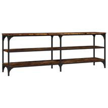 Industrial Wooden Large Rectangular 3-Tier TV Cabinet Stand Unit Metal Frame - £62.26 GBP+
