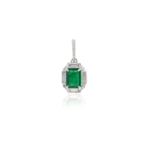 18K Gold Emerald Pendant - £1,321.77 GBP