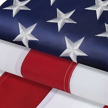 American Flag 4x6 US Flag Heavy Duty Outdoor Made in USA Embroidered Stars Sewn - $32.17