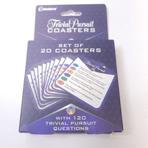 Brand New Set Of 20 Trivial Pursuit Coasters 120 Questions  Answers Trivia Game - £5.56 GBP