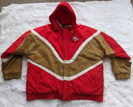 Vintage APEX ONE San Francisco 49ers NFL Coat Men&#39;s XL Athletic Pro Line... - £114.34 GBP