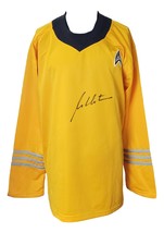 William Shatner Signé Captain Kirk Personnalisé Jaune Star Trek Chemise JSA ITP - £217.09 GBP