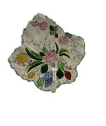 Blue Ridge Pottery Hand Painted 1950&#39;s NOVE ROSE Maple Leaf Tray Plate A... - £9.71 GBP