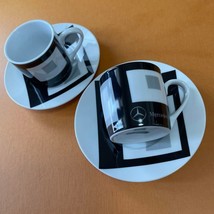 mercedes benz original KONITZ Limited Espresso Cup and Saucer BLACK Set ... - $106.22
