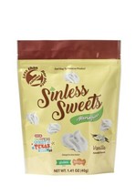 Sinless Sweets Vanilla Meringues 1.48 oz pack of 2. Low calories, keto or low - £24.80 GBP