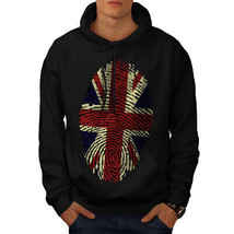 Wellcoda British Fingerprint Mens Hoodie, Union Casual Hooded Sweatshirt - £25.87 GBP+