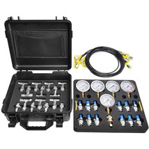 Hydraulic Pressure Gauge Set With 5 Test Hoses, Yfixtool, 14 Tee Connectors - $363.95