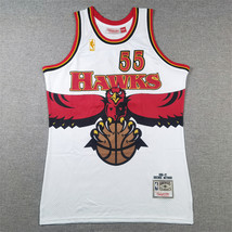 Men&#39;s Dikembe Mutombo #55 Jersey 1996/97 Throwback White Classics Uniform - $47.20