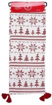 Fabric Table Runner (14&quot;x72&quot;) RED SNOWFLAKES &amp; CHRISTMAS TREES, Total Home - $24.74