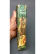 1955 KJV HOLY BIBLE  Red Letter Self-Pronouncing Color Illustrated - £46.08 GBP