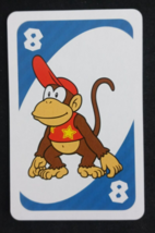 2016 Mattel Super Mario Uno Card Blue Diddy Kong #8 - £1.33 GBP