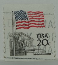 Vintage Stamps American America Usa 20 C Cent Flag Supreme Court Stamp X1 B24 - £1.37 GBP