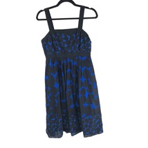 Cato Dress A Line Sleeveless Adjustable Strap Geometric Blue Black 8 - £7.66 GBP