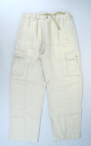 Tommy Bahama Linen Cargo Pants Mens Drawstring Beige Size Medium (Inseam... - $28.45