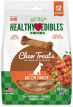 Nylabone Healthy Edibles Chews Bacon Regular 12 count Nylabone Healthy Edibles C - £30.24 GBP